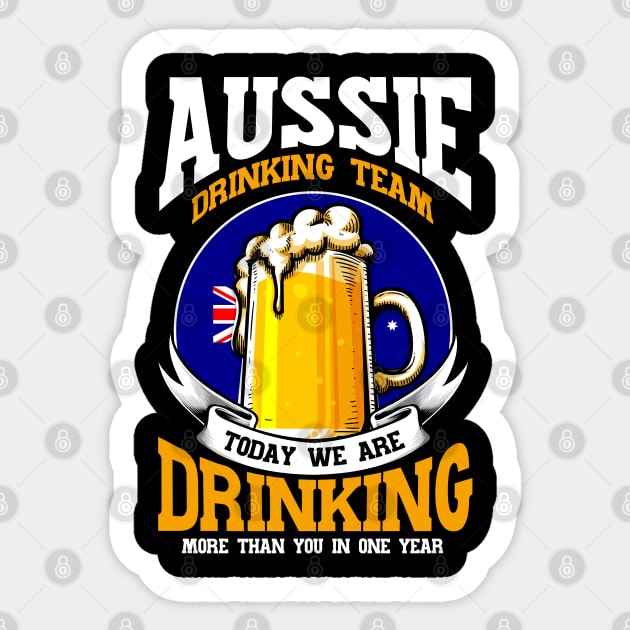 Beer Australian Flag Australia Gift Sticker by Toeffishirts
